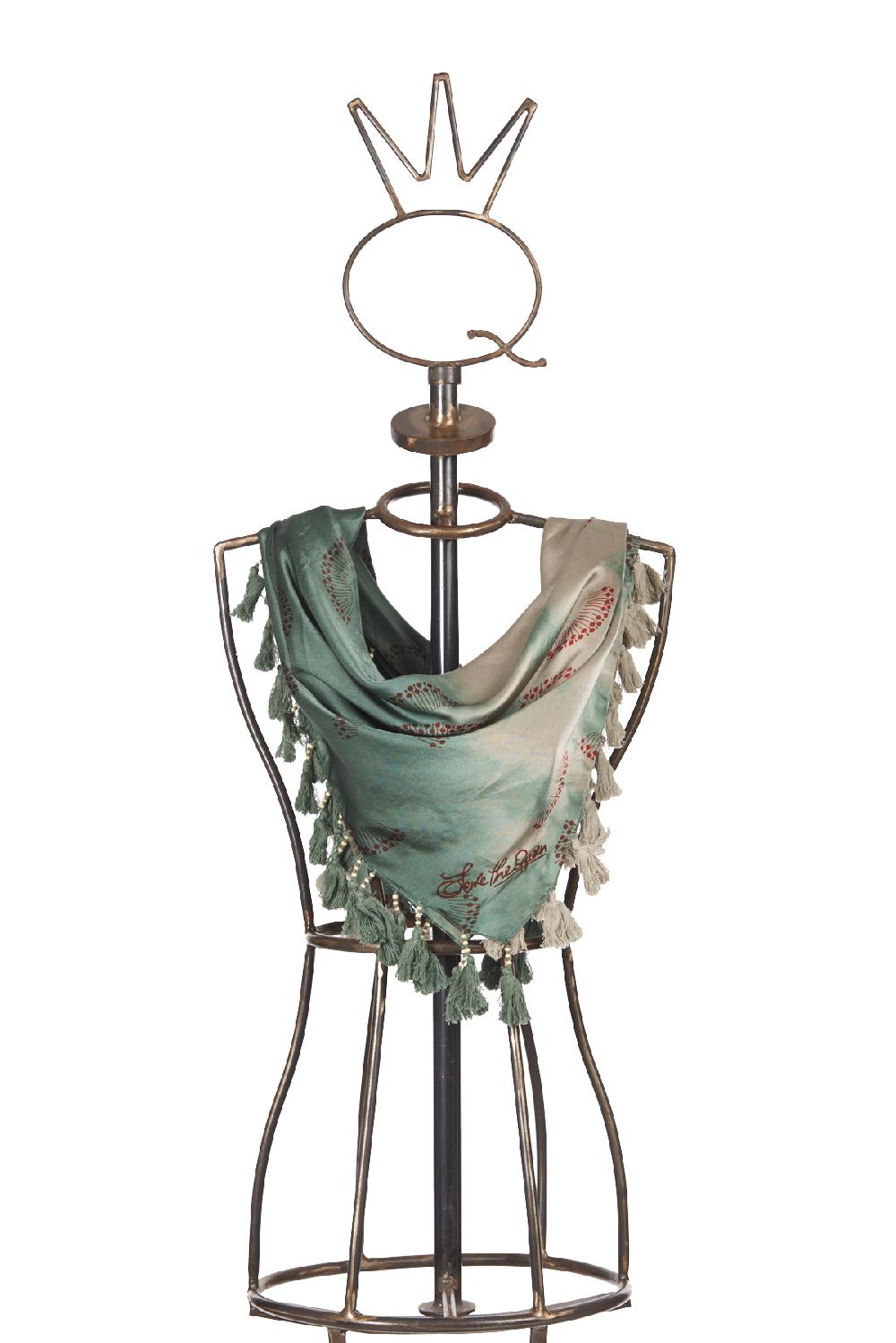 Save The Queen Sciarpa stampata in seta