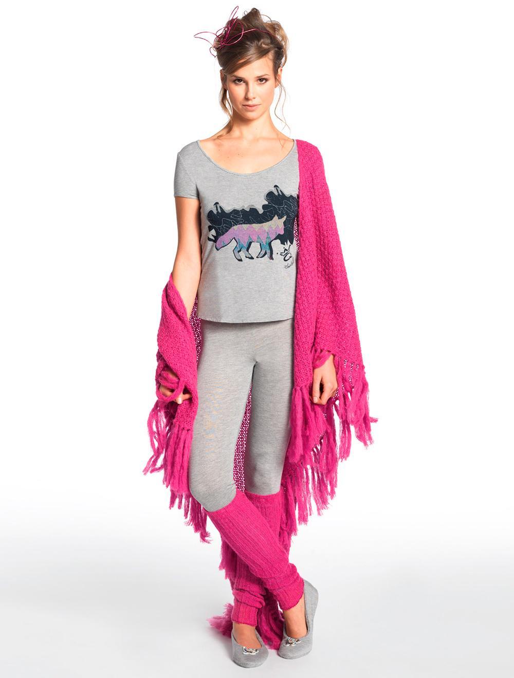 Save The Queen Set t-shirt grigia con leggings