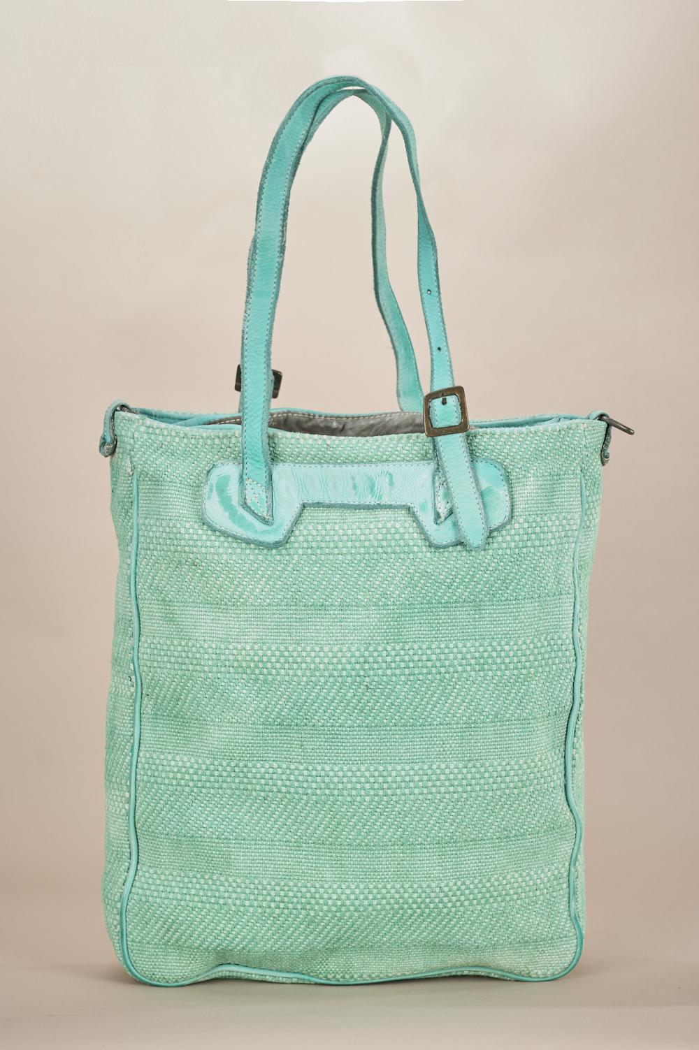 Save The Queen Shopping Bag In Cotone E Pelle