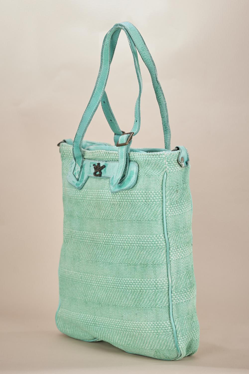 Save The Queen Shopping Bag In Cotone E Pelle