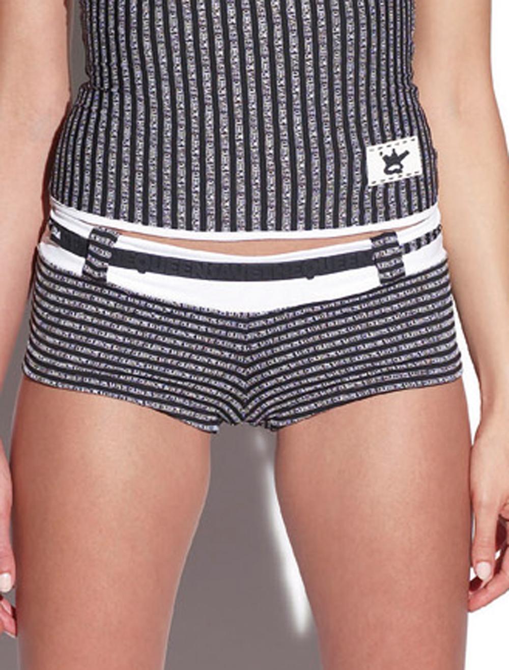 Save The Queen Shorts In Jersey Bianco E Nero