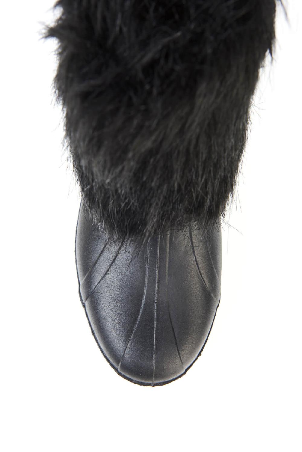 Save The Queen Stivaletti In Gomma Ed Ecopelliccia