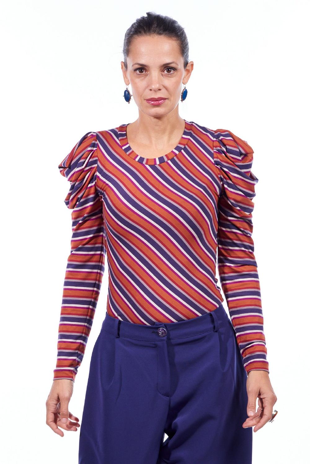 Save The Queen T-shirt A Righe Oblique