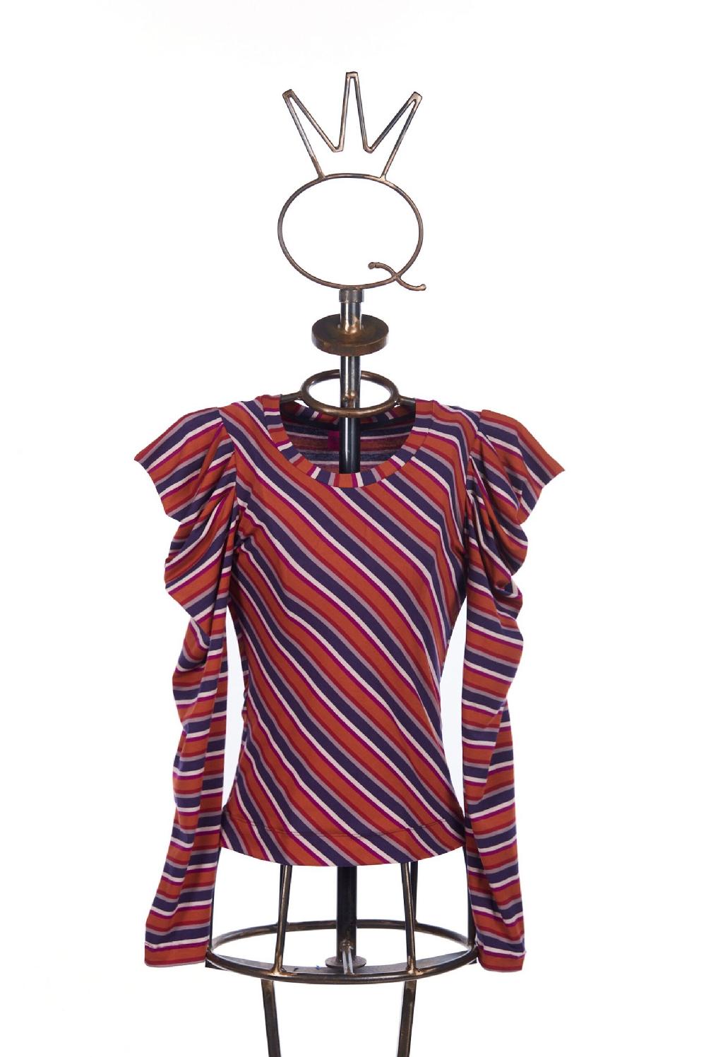 Save The Queen t-shirt a righe oblique