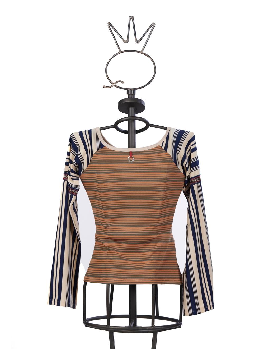 Save The Queen T-shirt Beige Con Applicazione