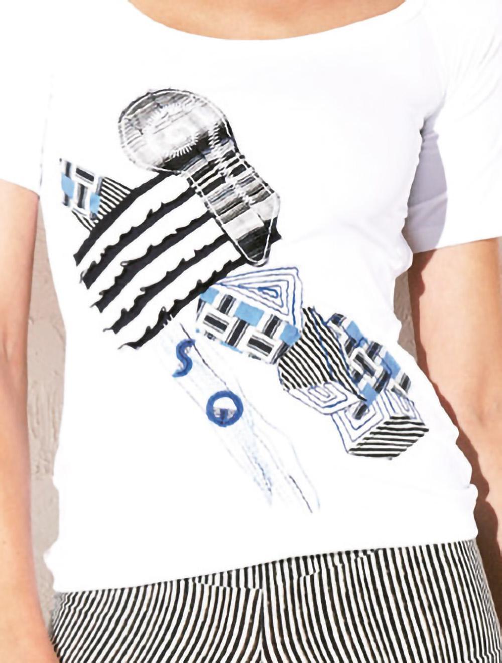 Save The Queen T-shirt Bianca A Maniche Corte