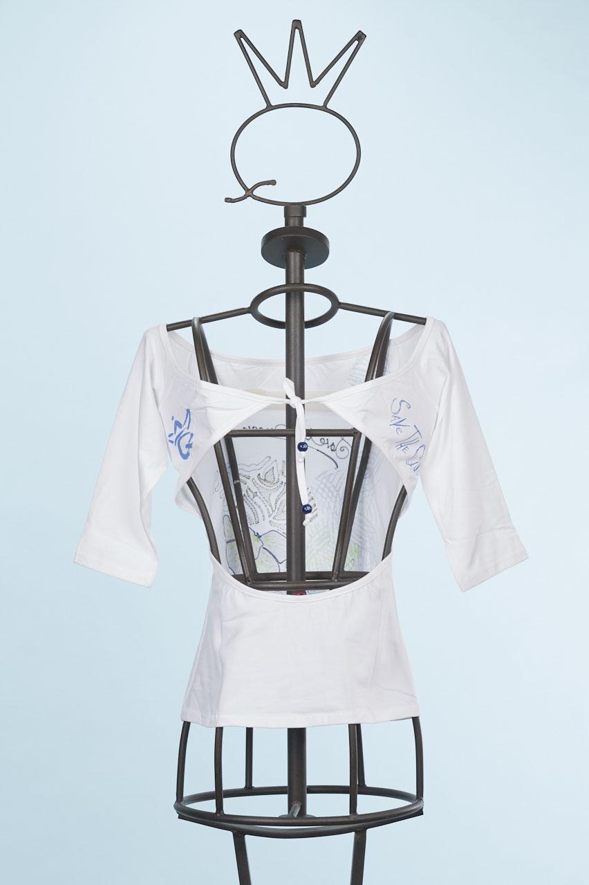 Save The Queen T-shirt Bianca Ricamata