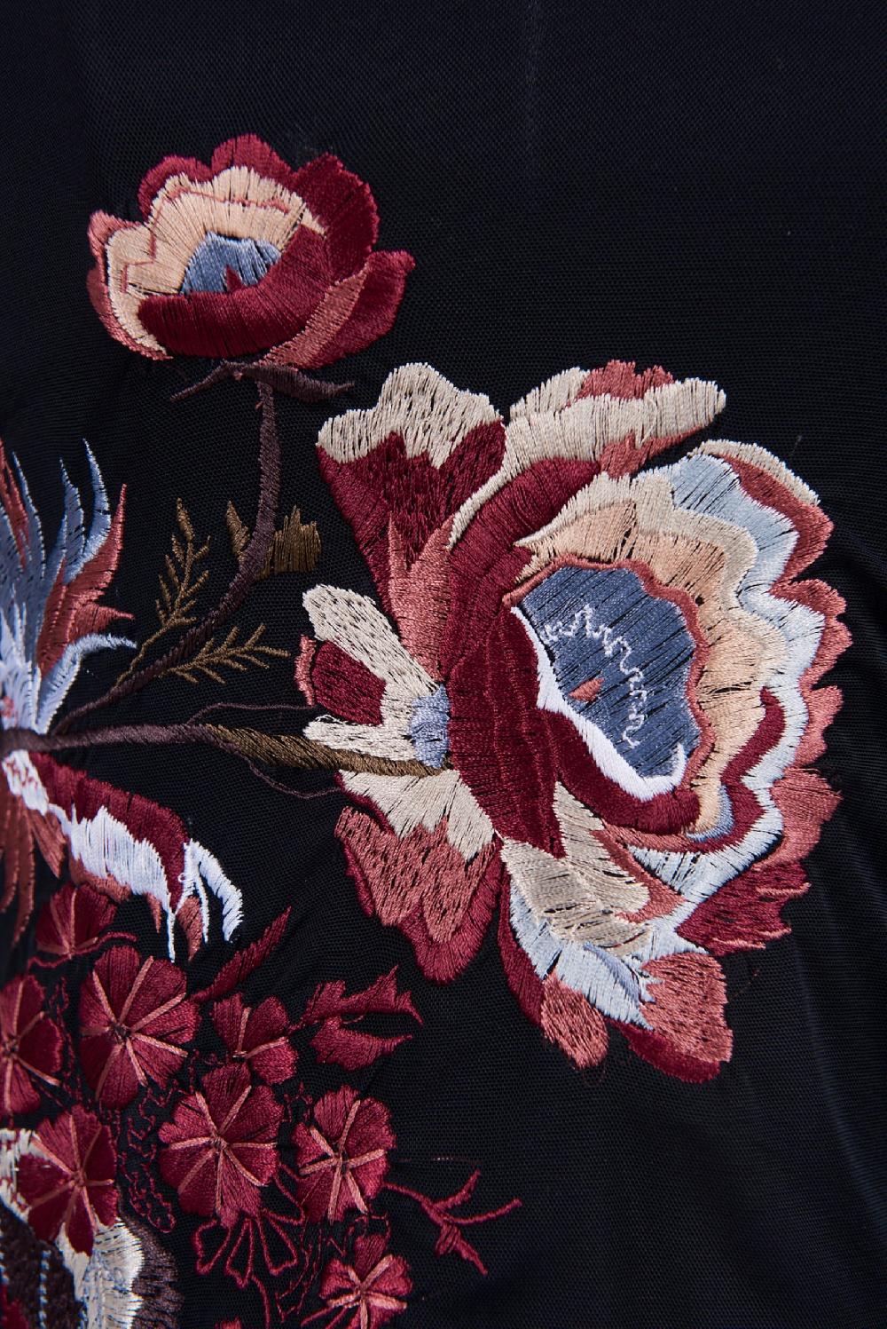 Save The Queen T-shirt Con Ricamo Floreale