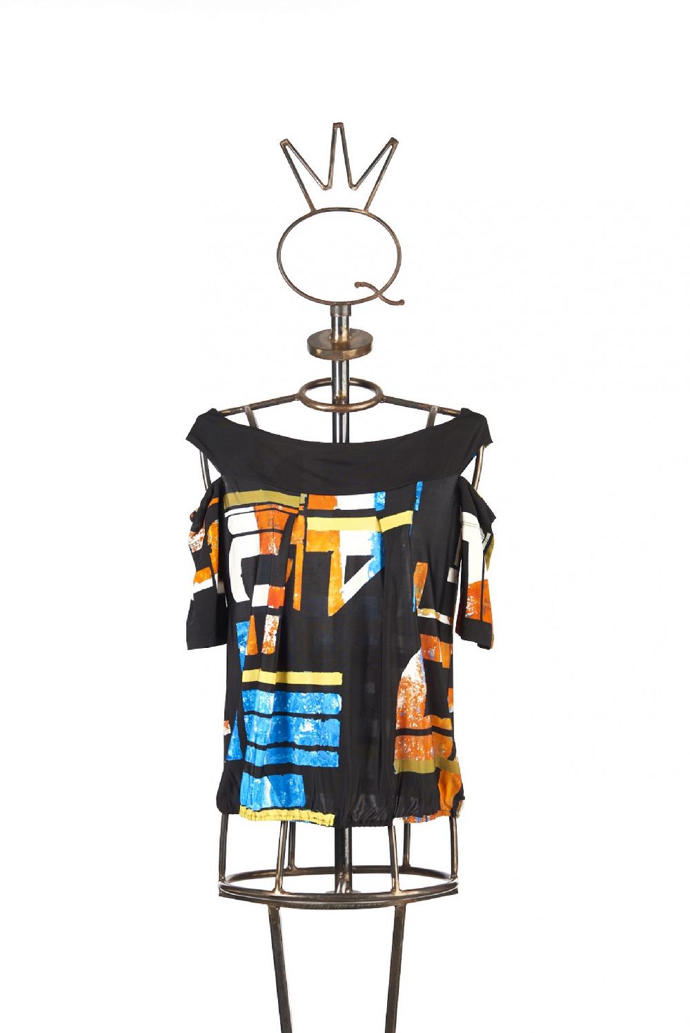 Save The Queen T-shirt con stampa astratta