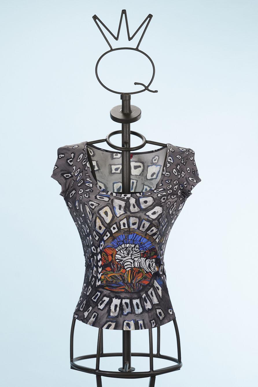 Save The Queen T-shirt con stampa savana