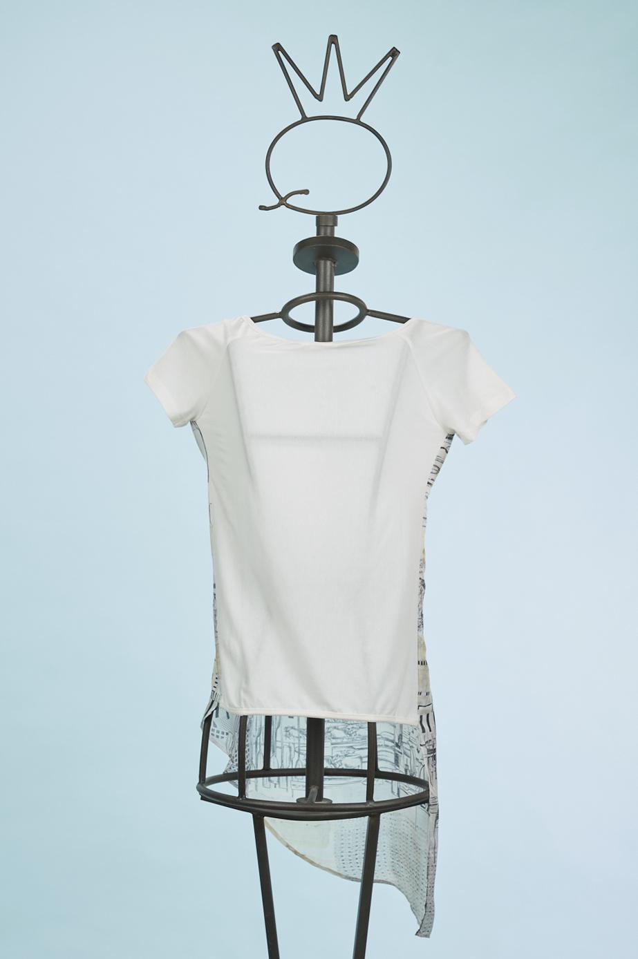 Save The Queen T-shirt In Seta E Cotone Stampata