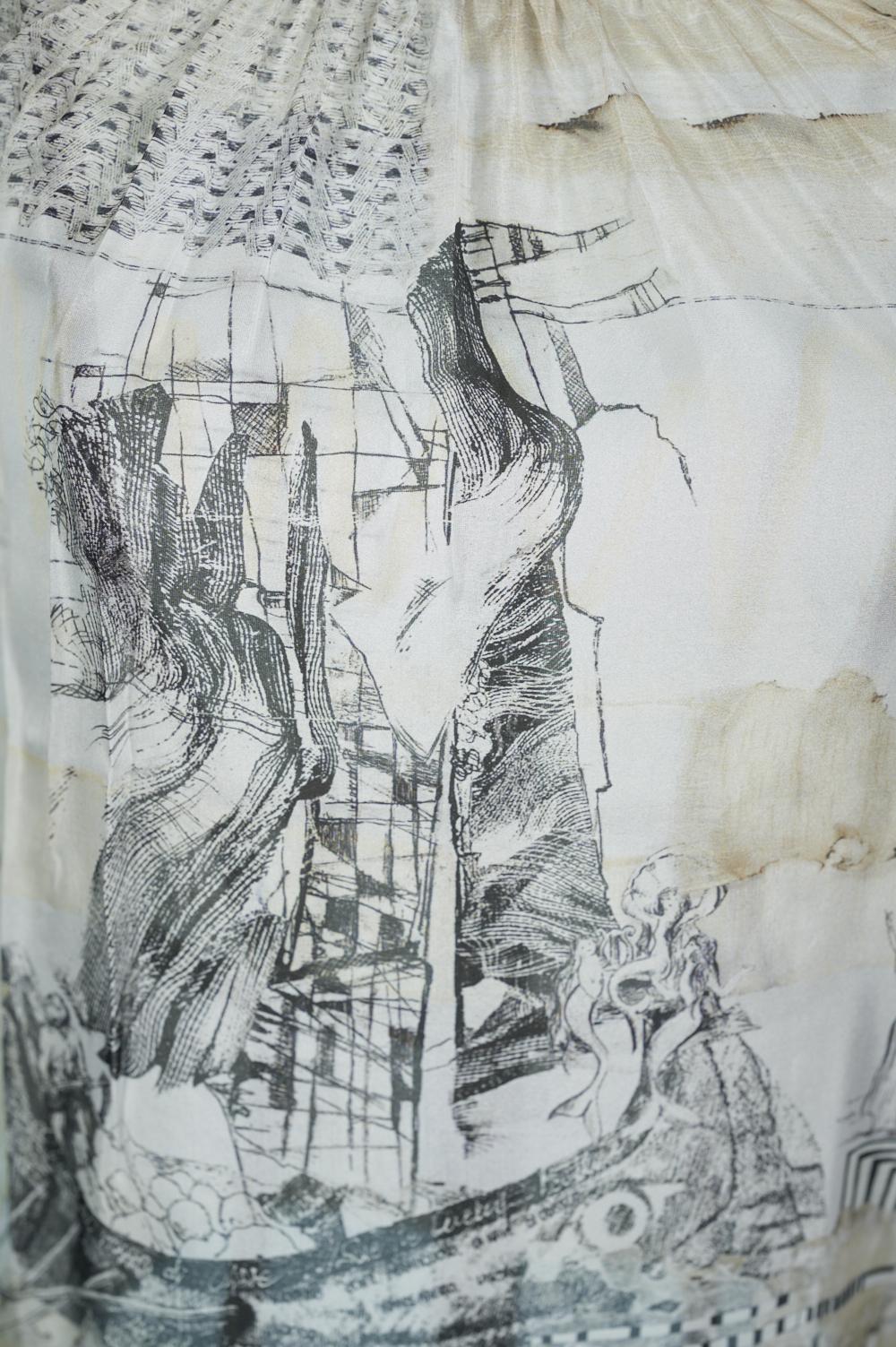 Save The Queen T-shirt In Seta E Cotone Stampata