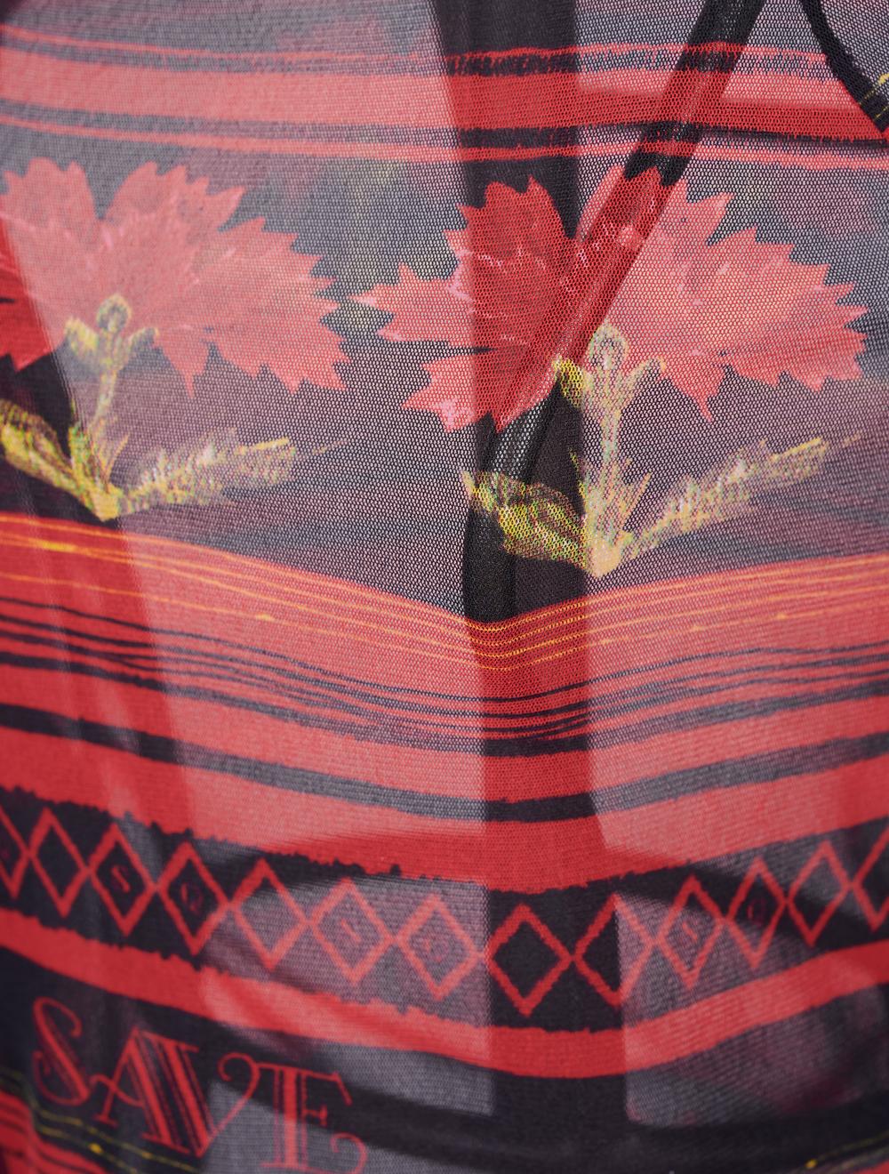 Save The Queen T-shirt In Tulle Elasticizzato