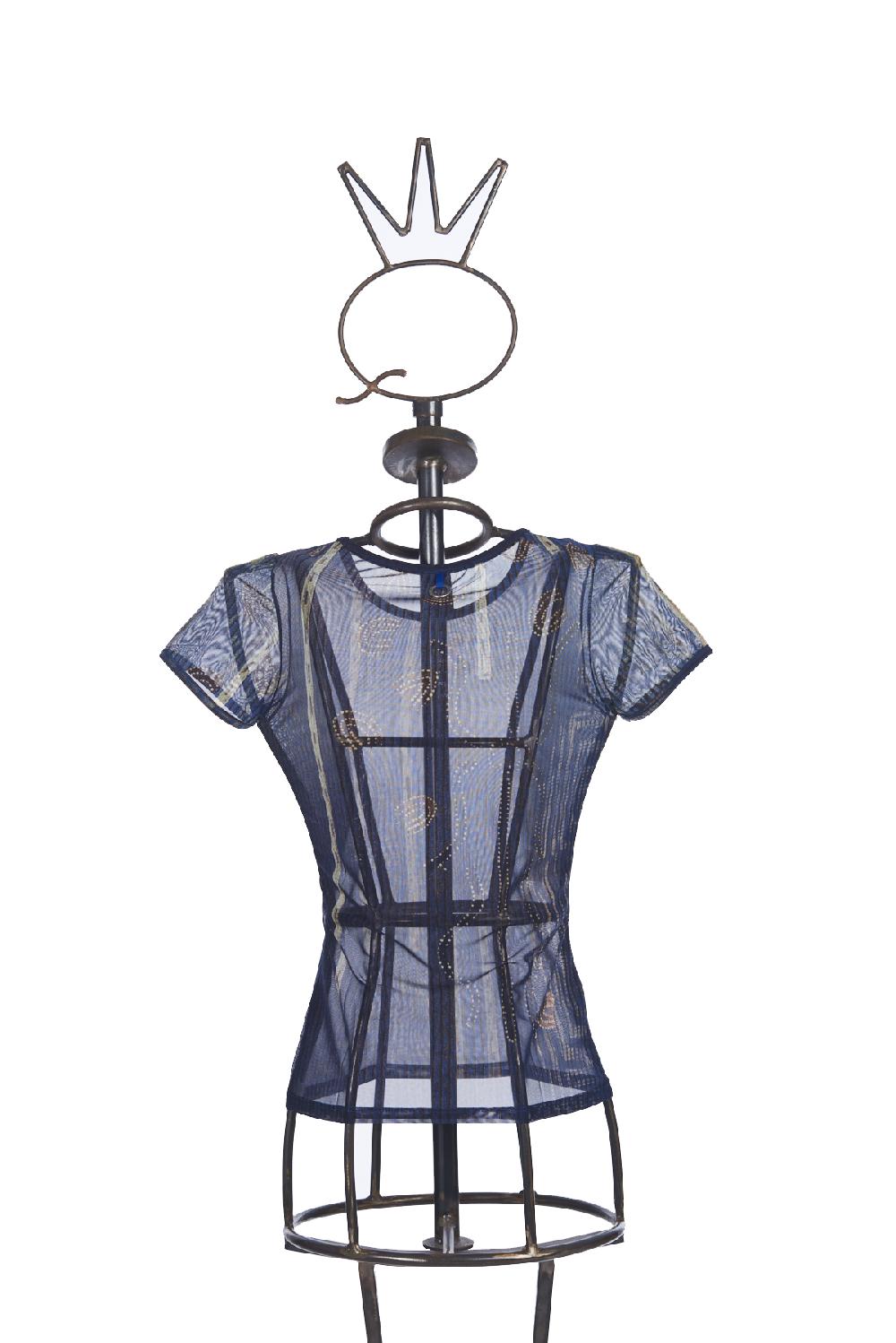 Save The Queen T-shirt In Tulle Stampato