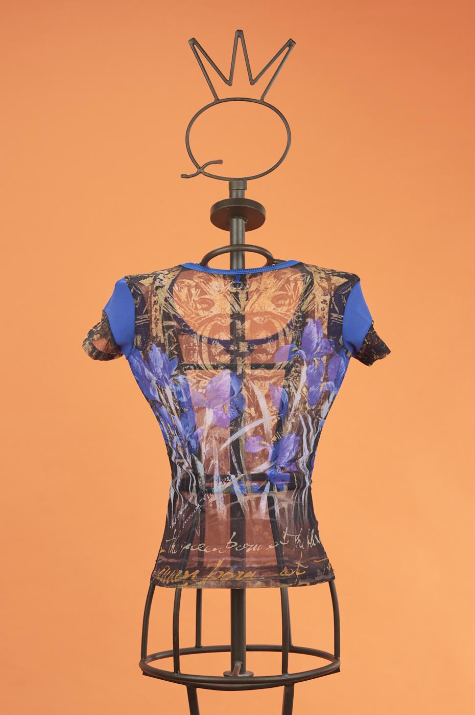 Save The Queen T-shirt In Tulle Stampato