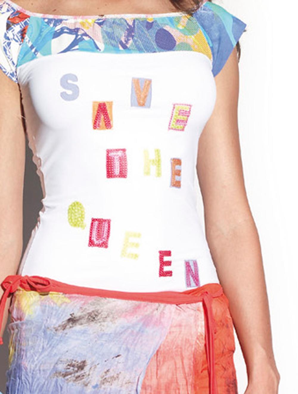 Save The Queen T Shirt Manica Corta
