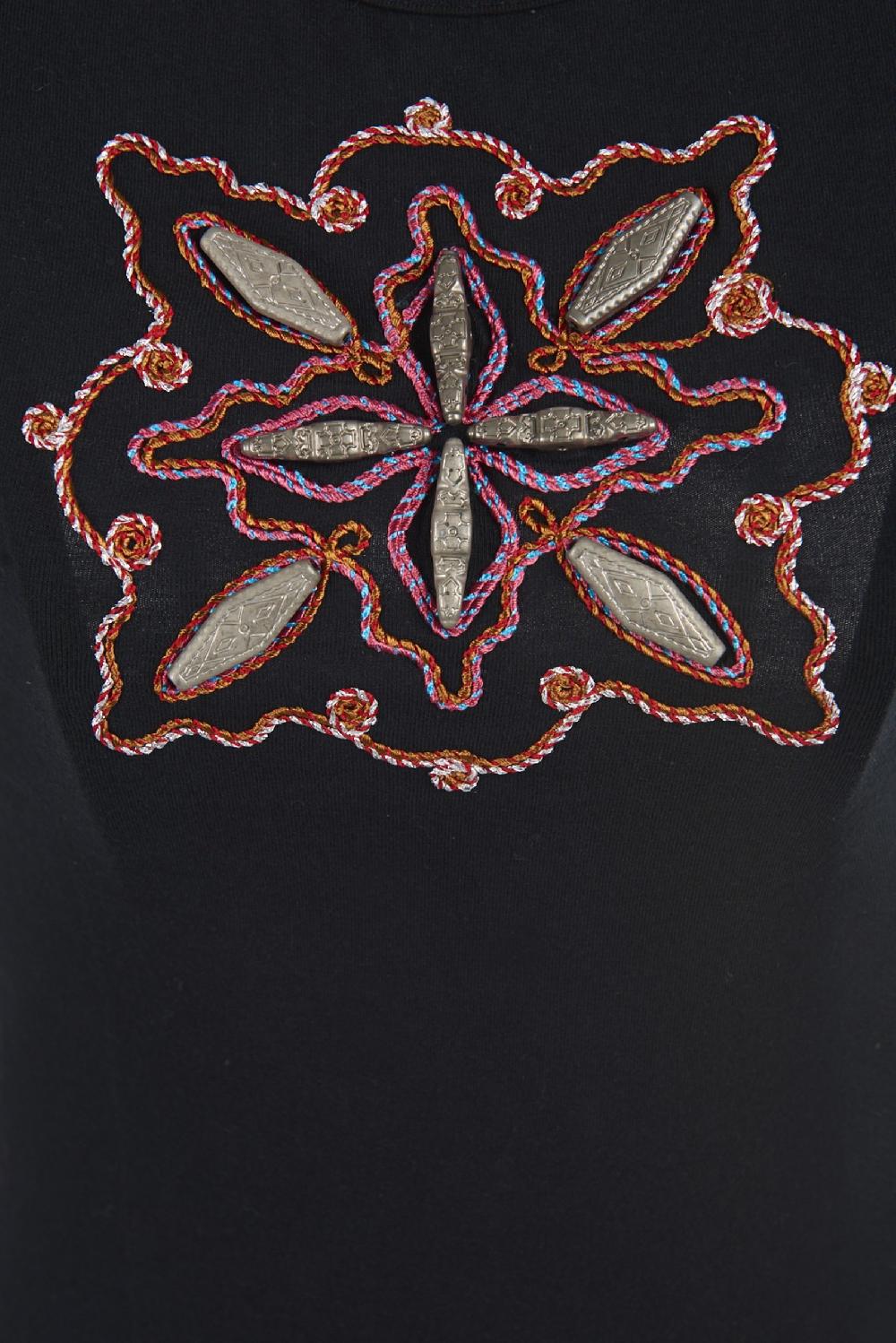 Save The Queen T-shirt Ricamata In Jersey E Tulle