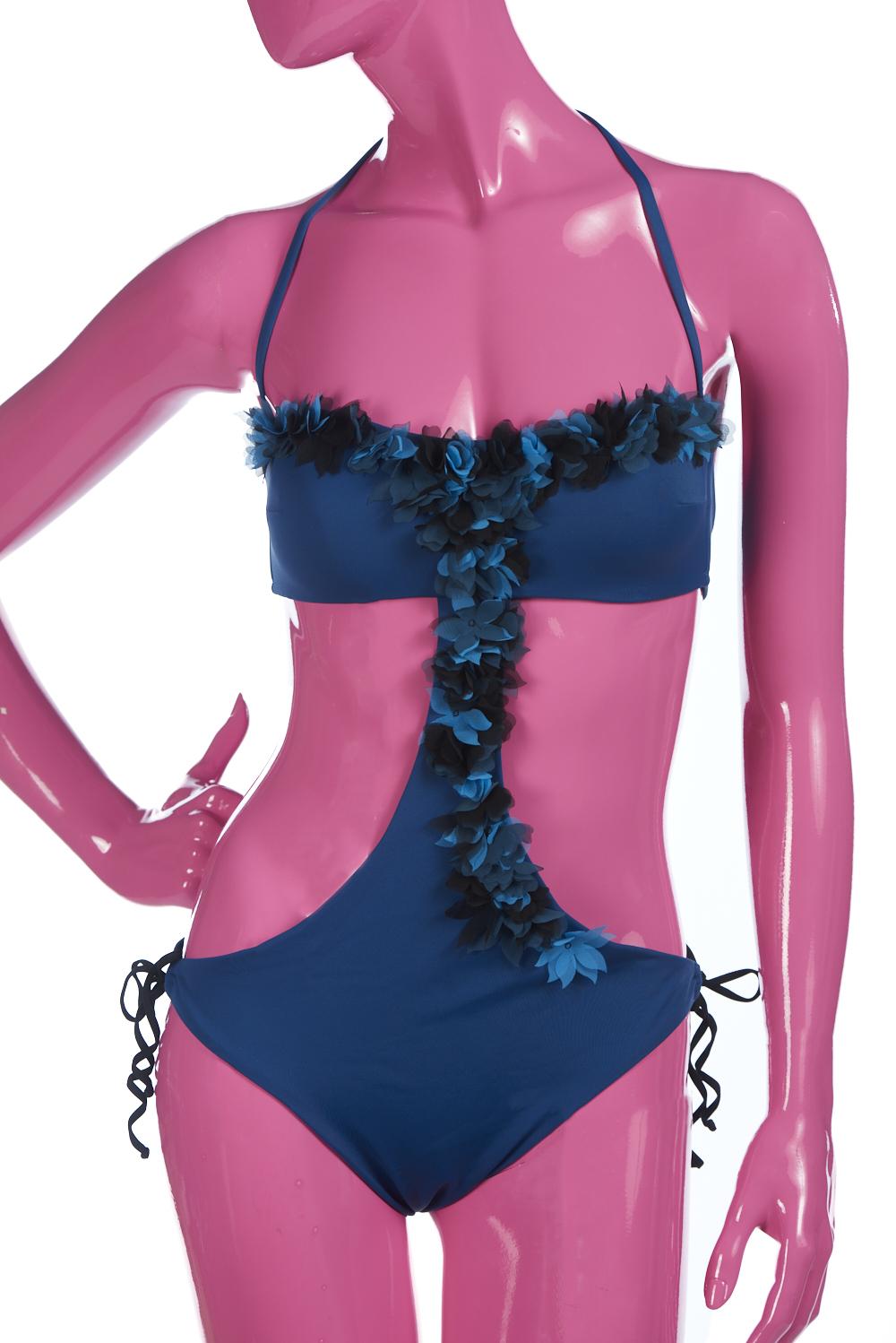 Save The Queen Tankini con fiori applicati