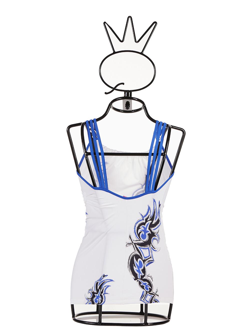 Save The Queen Top Bianco Con Stampa