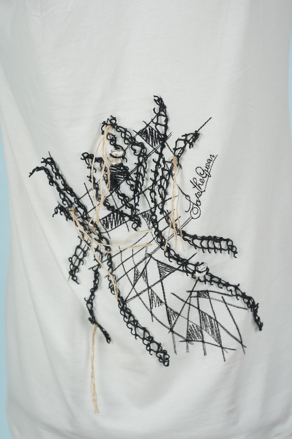 Save The Queen Top Bianco Ricamato