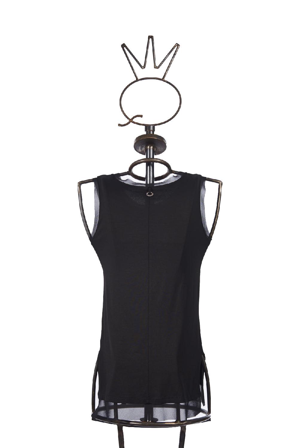 Save The Queen Top Con Ricamo Pavone