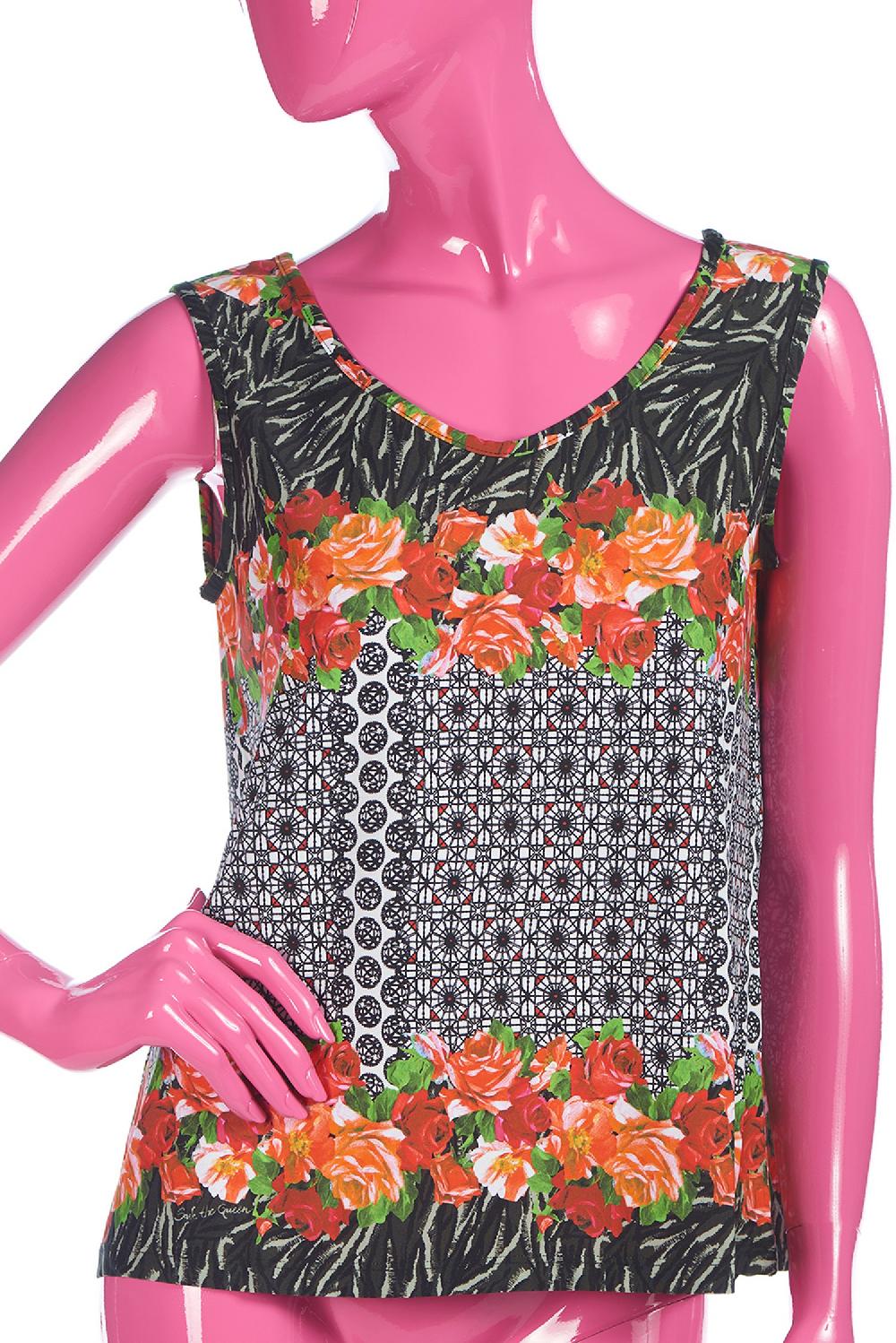 Save The Queen Top con stampa dedicata alla Savana