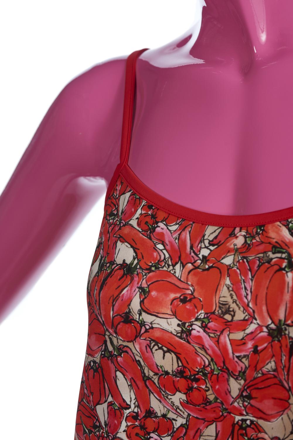 Save The Queen Top Con Stampa Peperoni