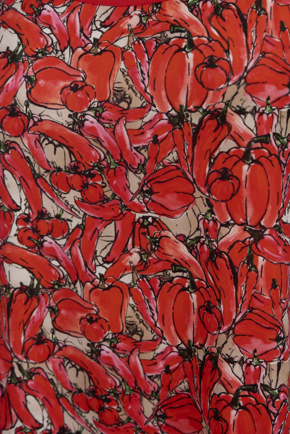 Save The Queen Top Con Stampa Peperoni