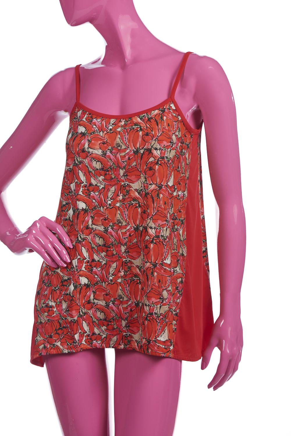 Save The Queen Top con stampa peperoni