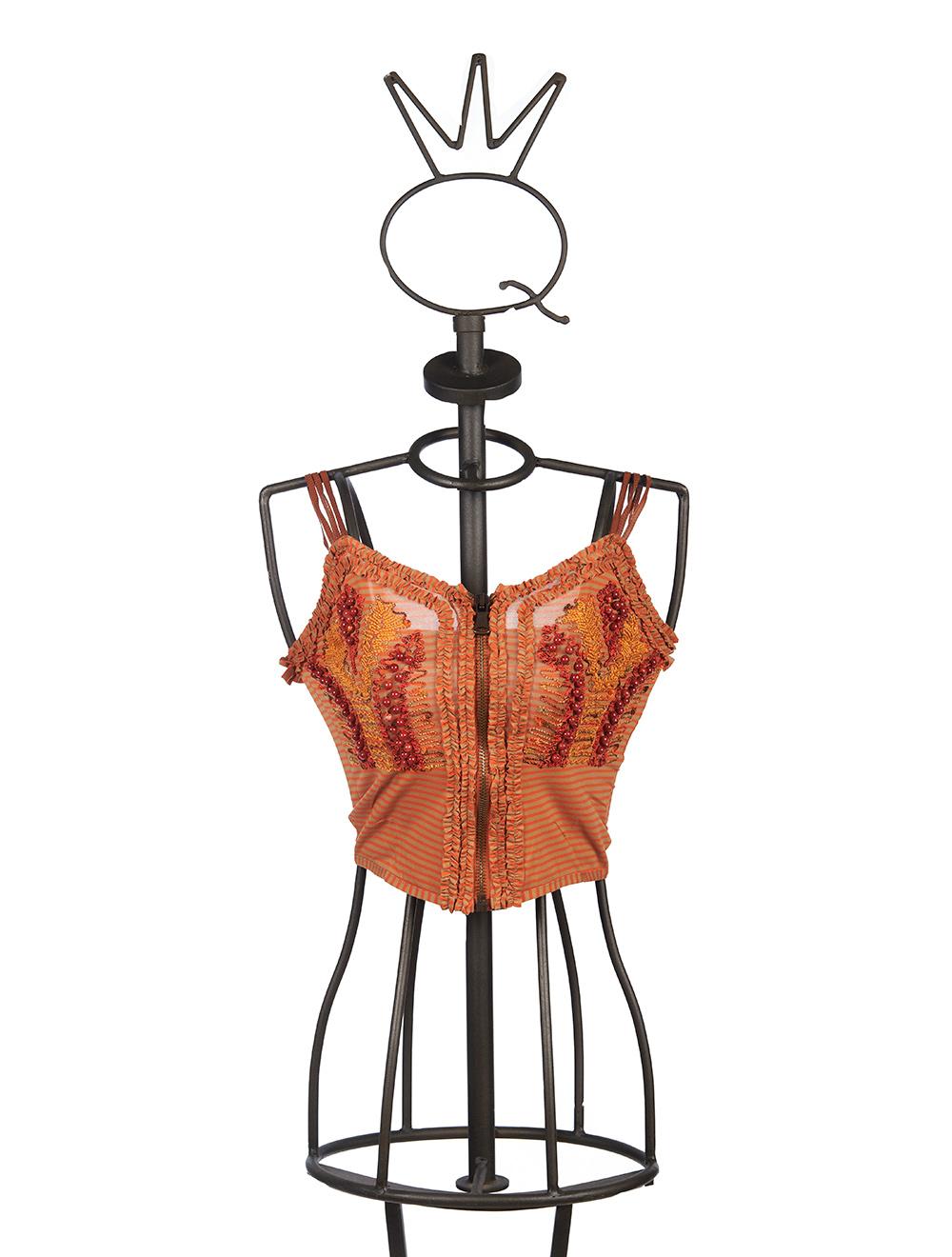 Save The Queen Top corto ricamato