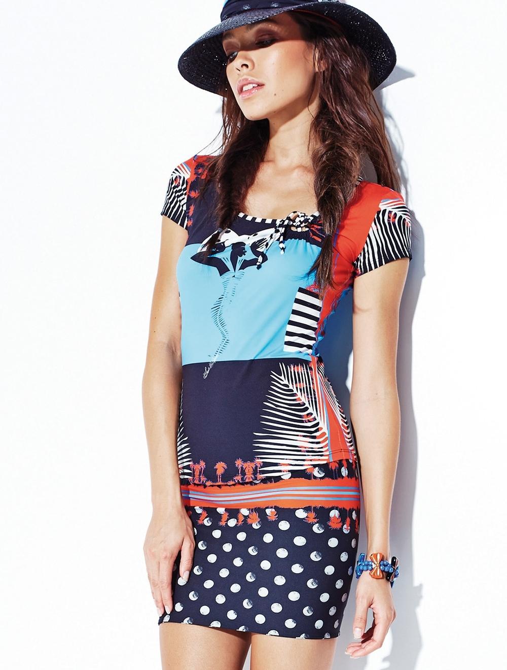 Save The Queen Top/gonna A Fascia Con Stampa