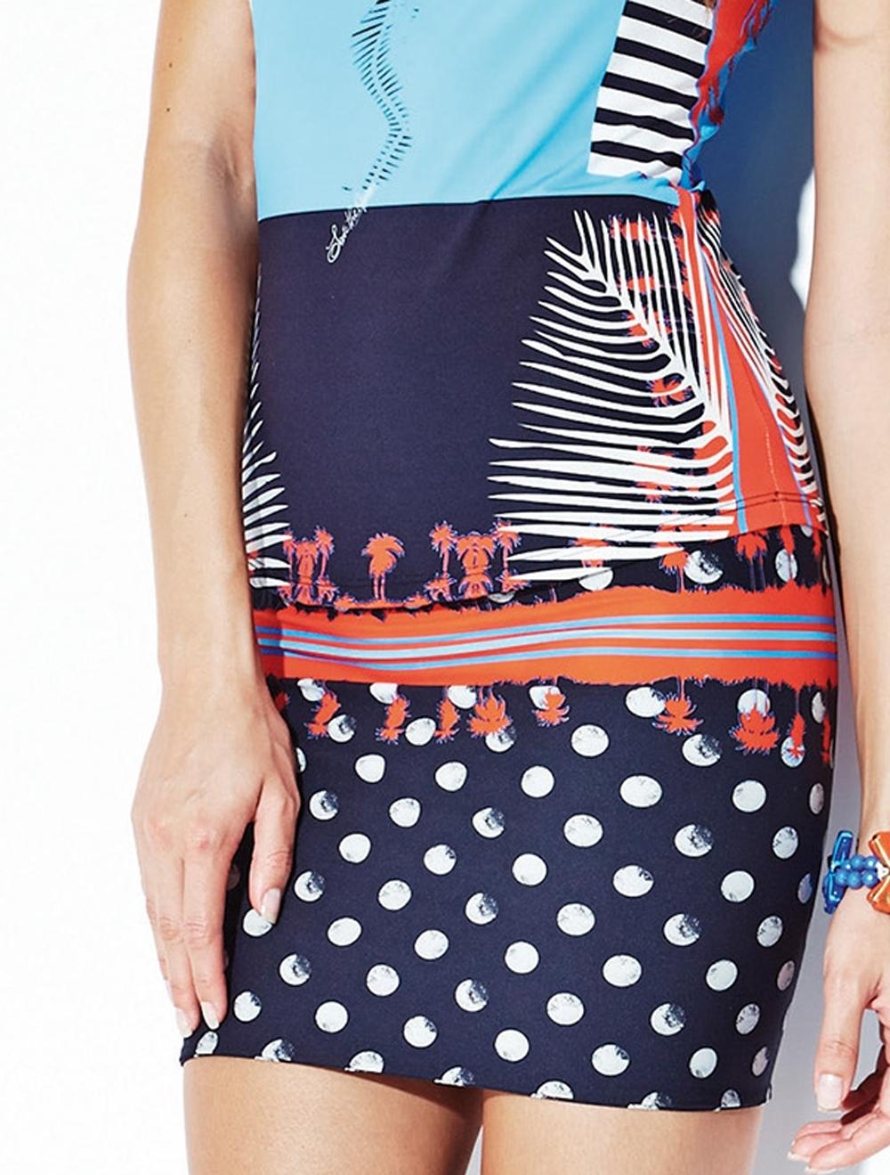 Save The Queen Top/gonna A Fascia Con Stampa