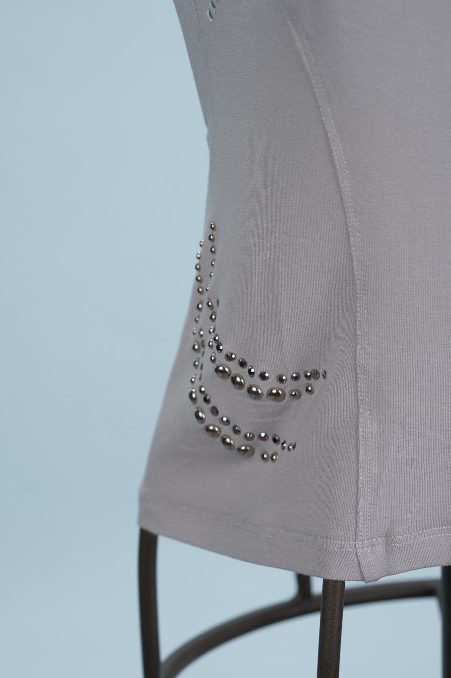 Save The Queen Top Grigio