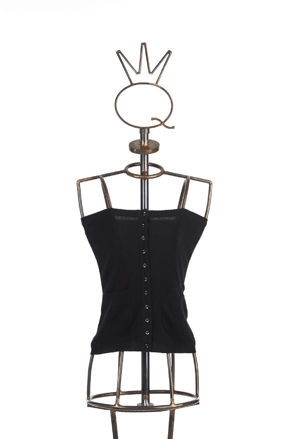 Save The Queen Top In Cachemire Nero