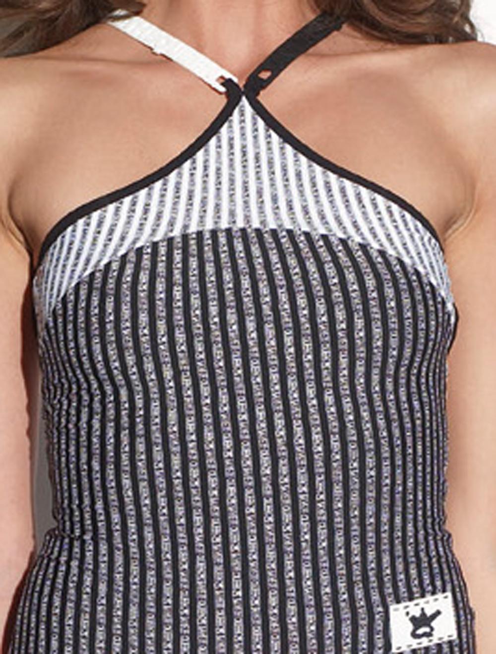 Save The Queen Top In Jersey Bianco E Nero