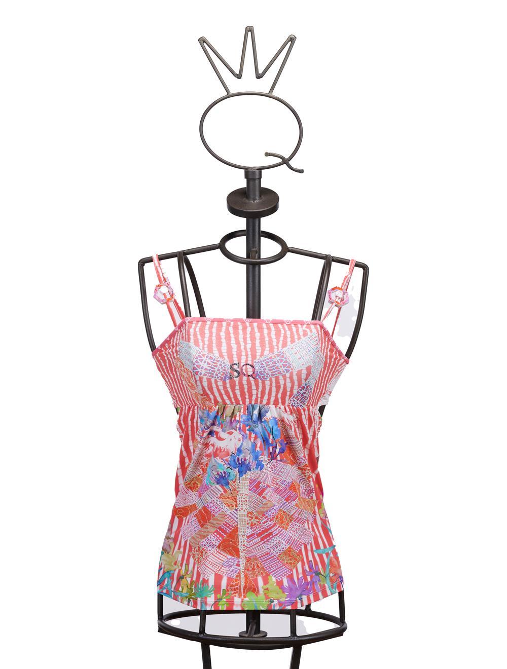 Save The Queen Top in jersey stampa cigno