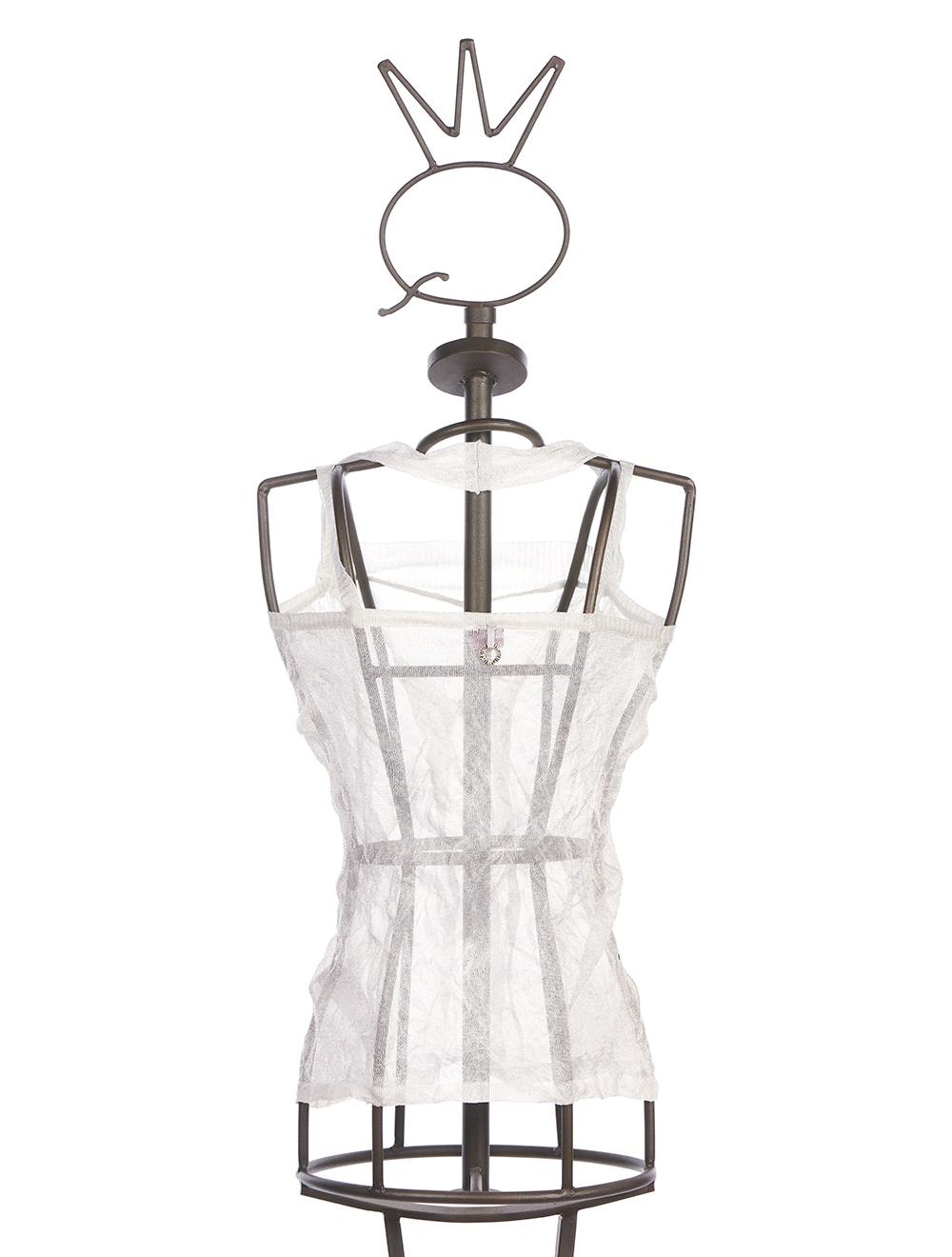 Save The Queen Top In Maglia Grigio Perla