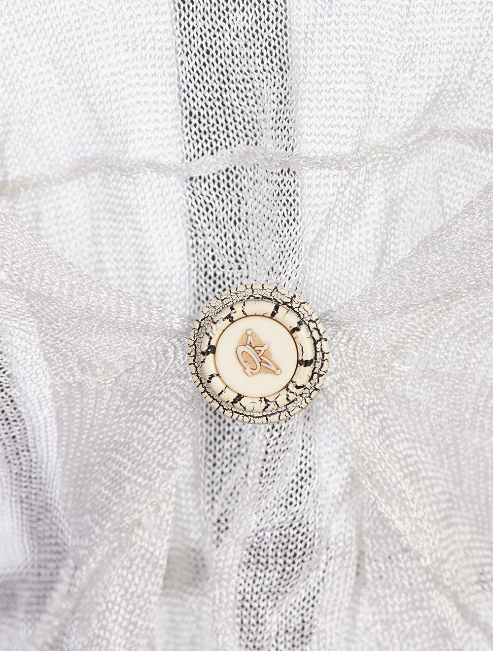 Save The Queen Top In Maglia Grigio Perla