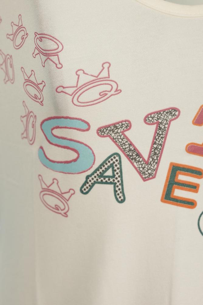 Save The Queen Top Stampato