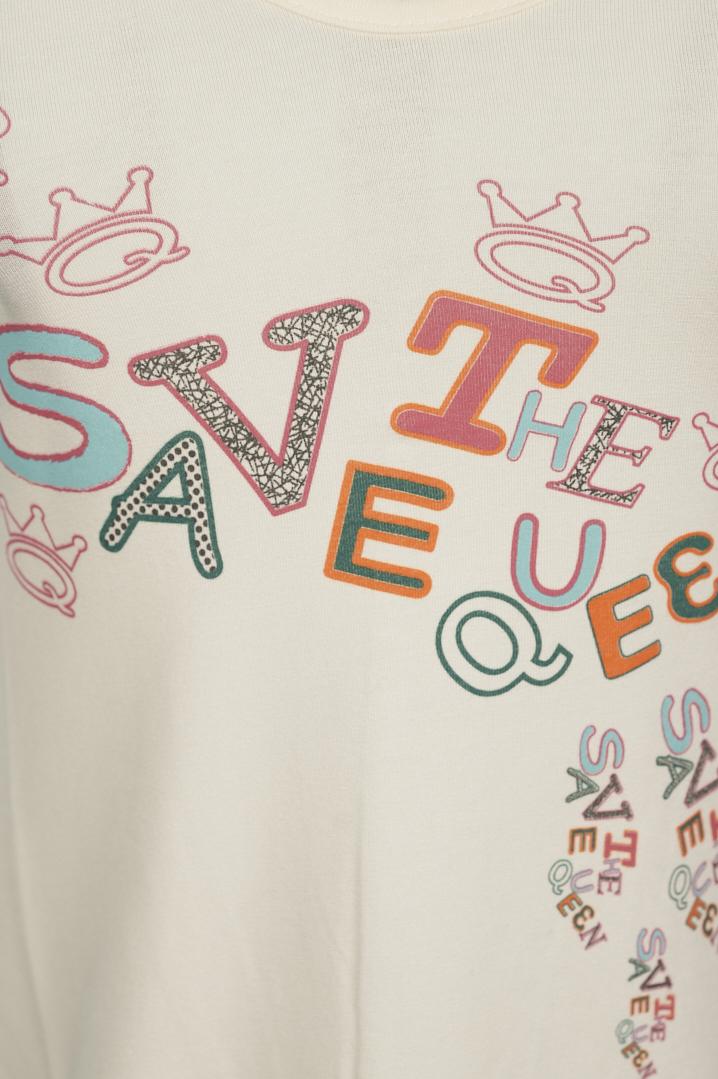 Save The Queen Top Stampato