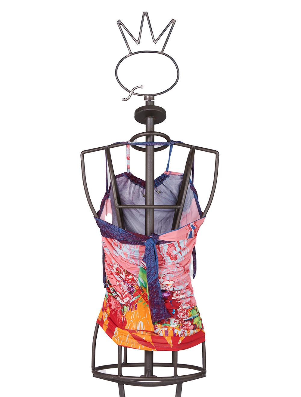 Save The Queen Top Stampato Con Applicazione