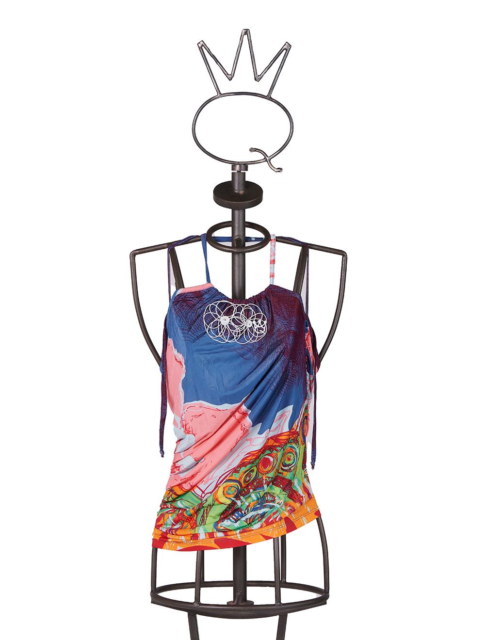 Save The Queen Top stampato con applicazione