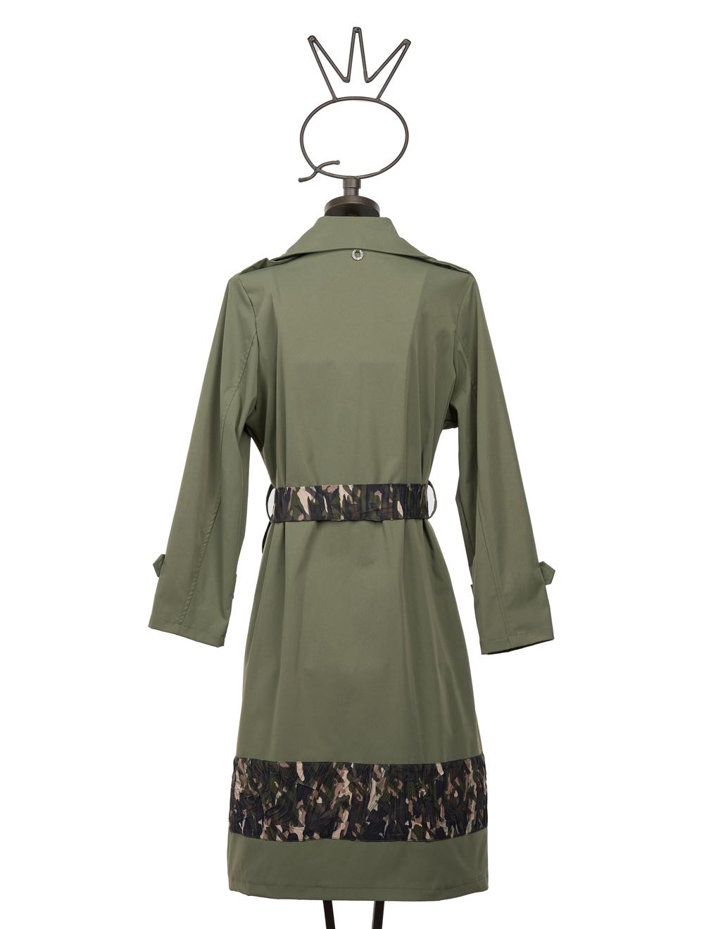 Save The Queen Trench Doppiopetto Verde Salvia