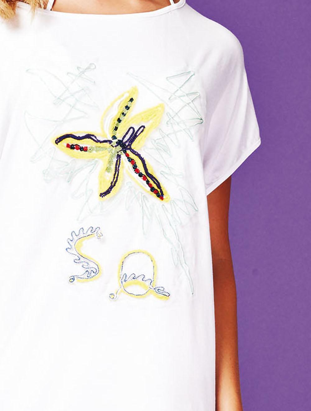 Save The Queen Tunica Bianca Con Ricamo