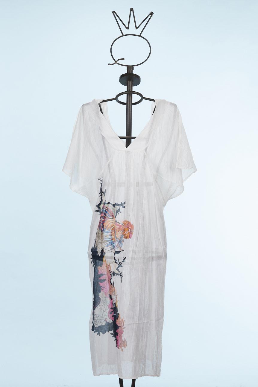 Save The Queen Tunica Lunga In Cotone Stampato