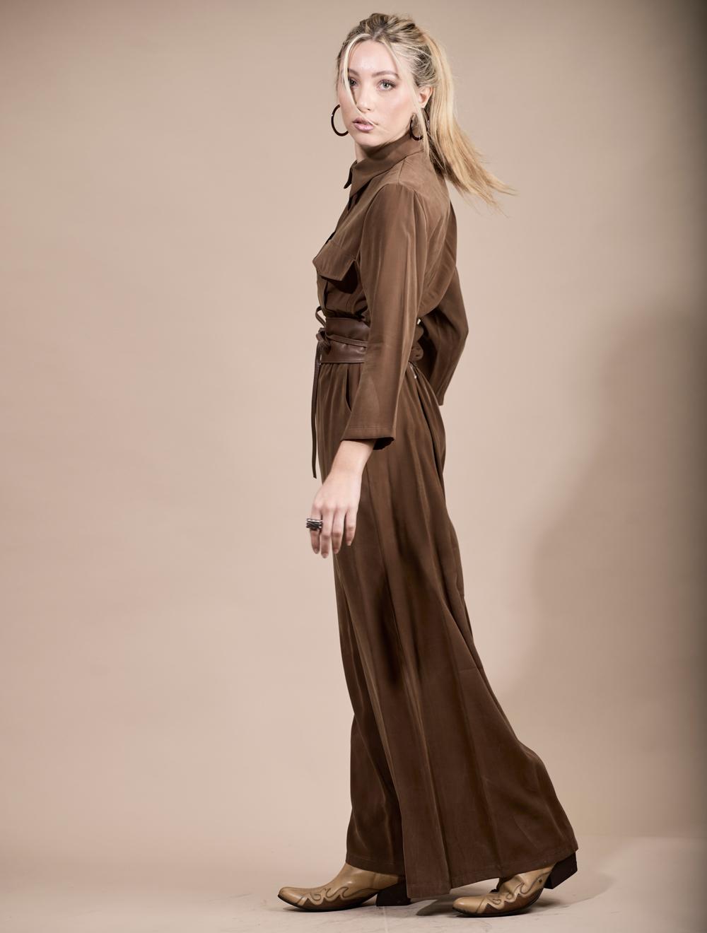 Save The Queen Tuta Marrone Con Cintura