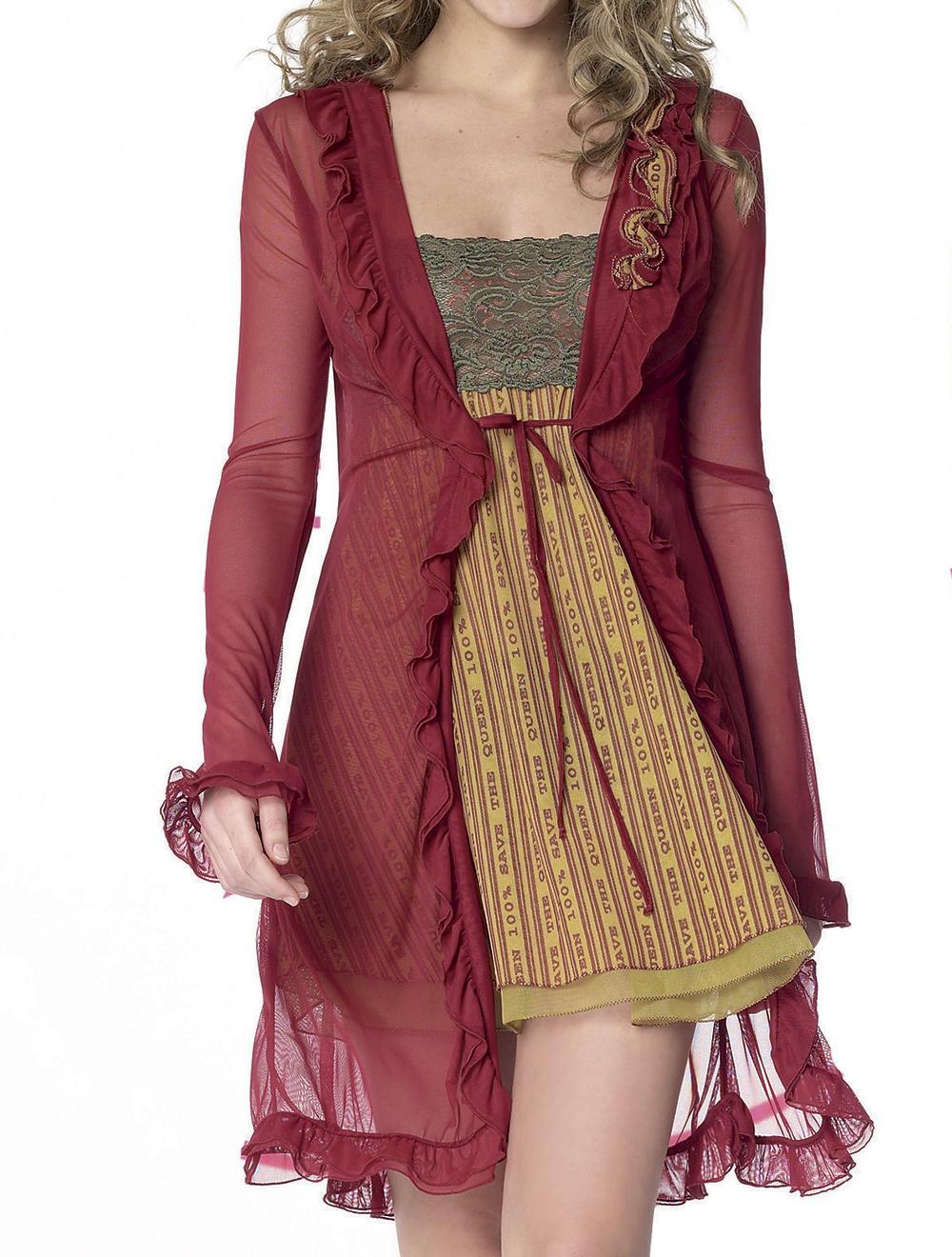 Save The Queen Vestaglia Bordeaux