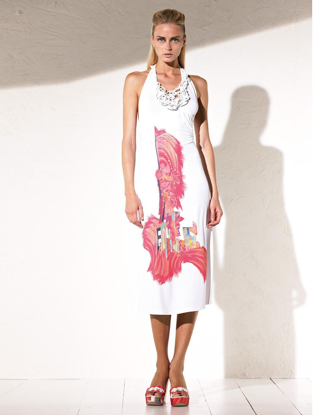 Save The Queen Vestito bianco con stampa