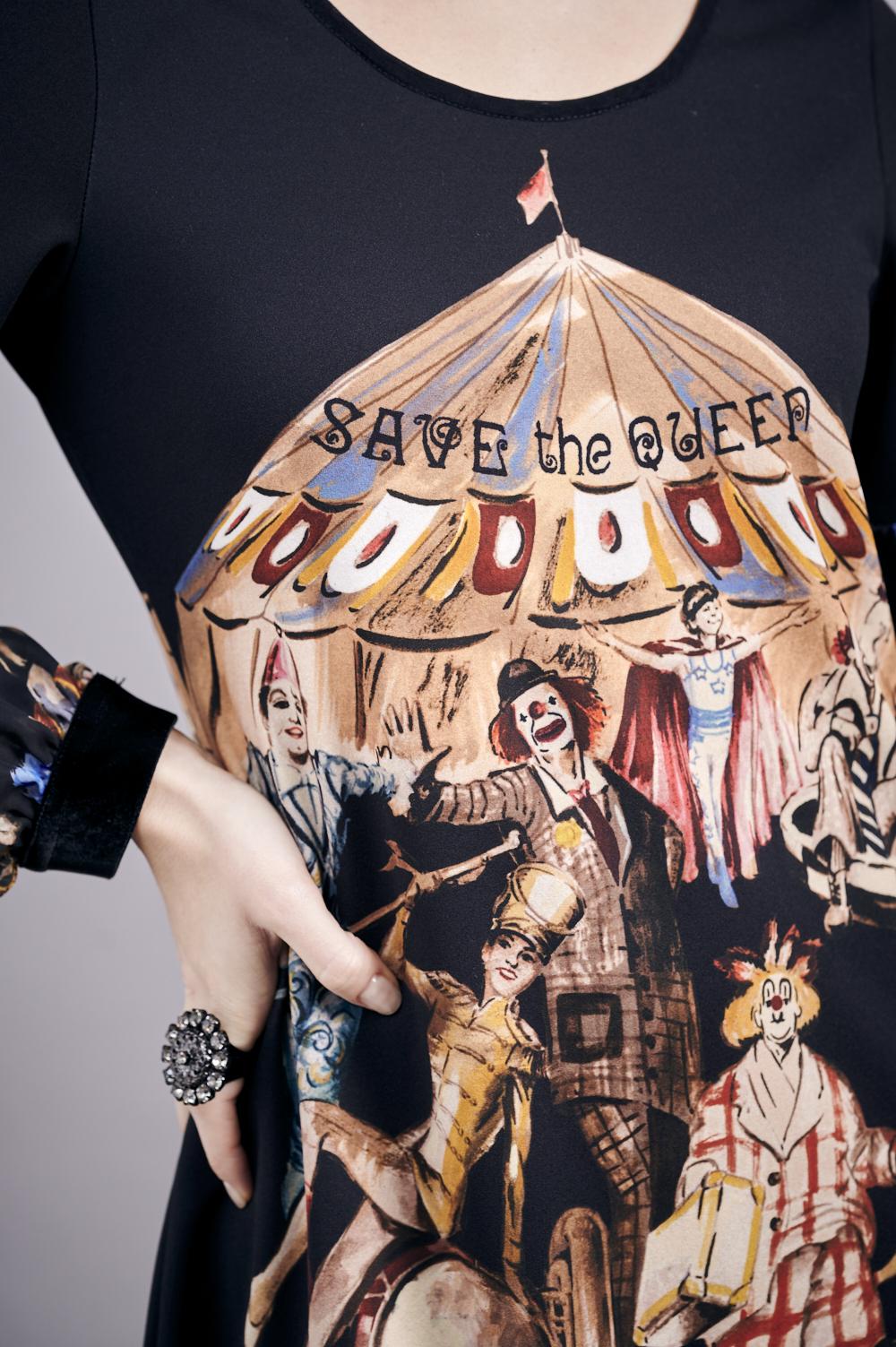 Save The Queen Vestito Con Stampa “circo”