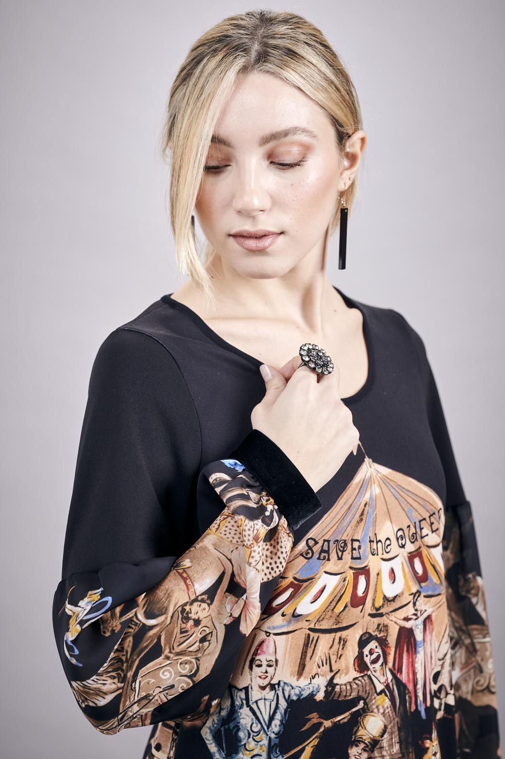 Save The Queen Vestito Con Stampa “circo”